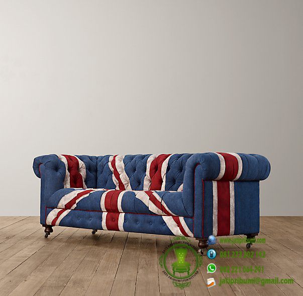 sofa chester bendera inggris model terbaru harga murah